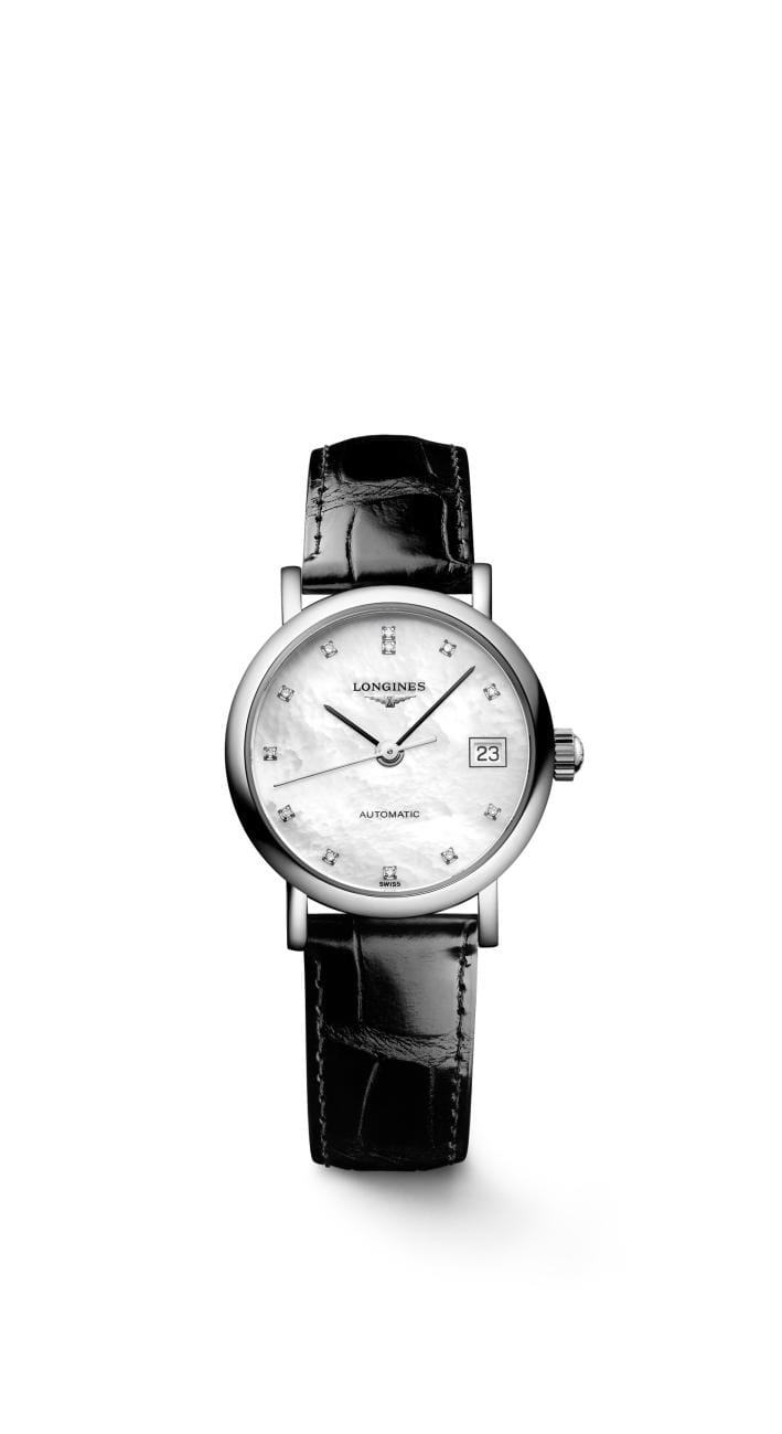Longines Longines Elegant Collection L4.309.4.87.2, elegant collection швейцария женские часы на браслете кожаный боковой вид