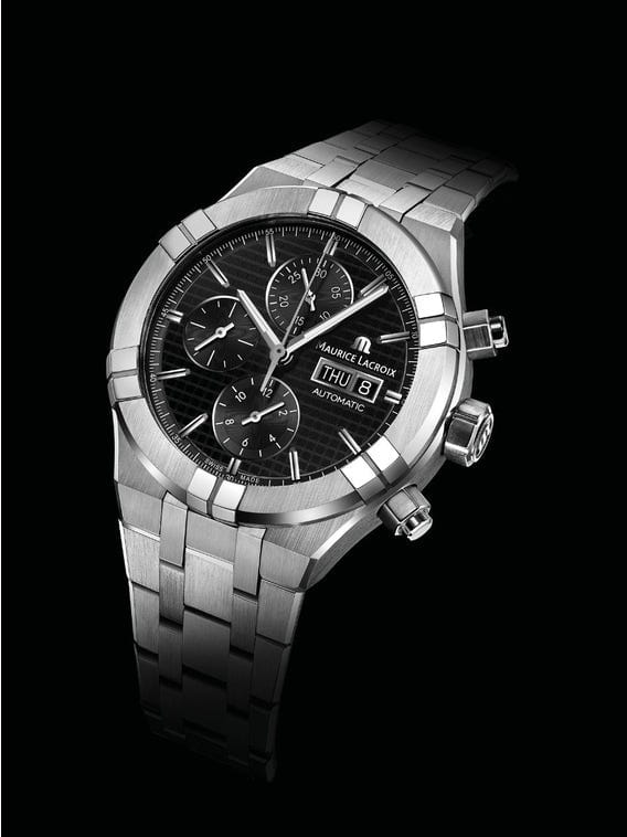Оригинальные часы Maurice Lacroix Maurice Lacroix Aikon Automatic Chronograph AI6038-SS00F-330-A механические калибр механизма ml112 общий вид