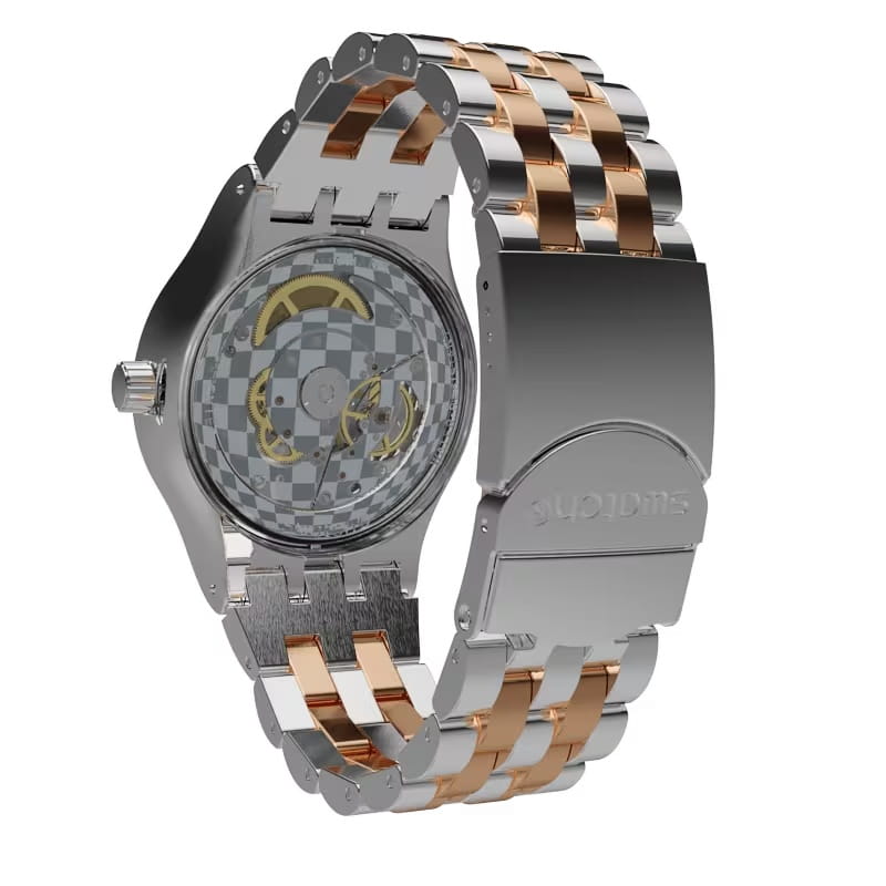 Оригинальные часы Swatch Swatch Irony Sistem51 YIS405G механические калибр механизма sistem51 общий вид