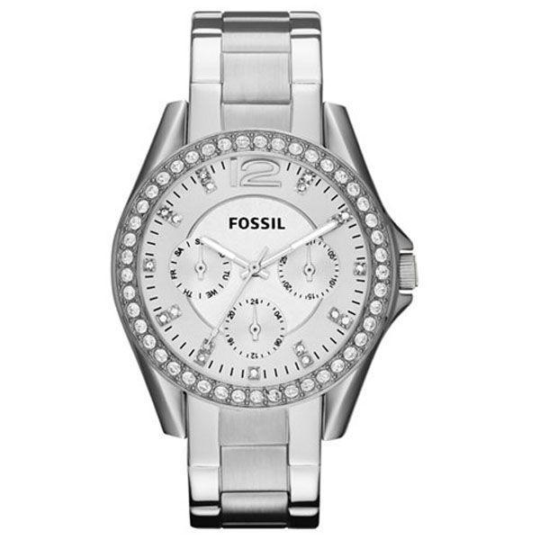 Fossil Fossil Bannon  ES3202  ES3202 кварцевые женские часы серый циферблат, браслет  — вид спереди