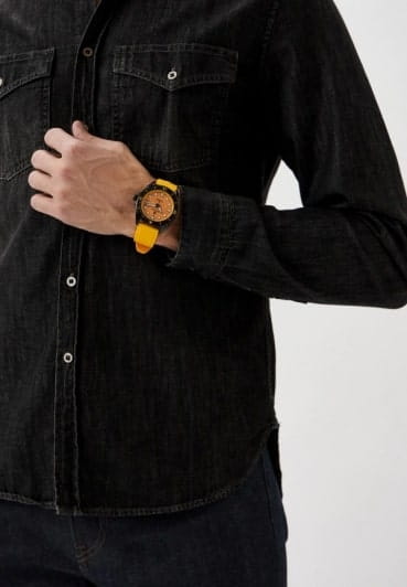 Wainer Wainer Automatic WA.25110-B мужские часы желтый циферблат на запястье