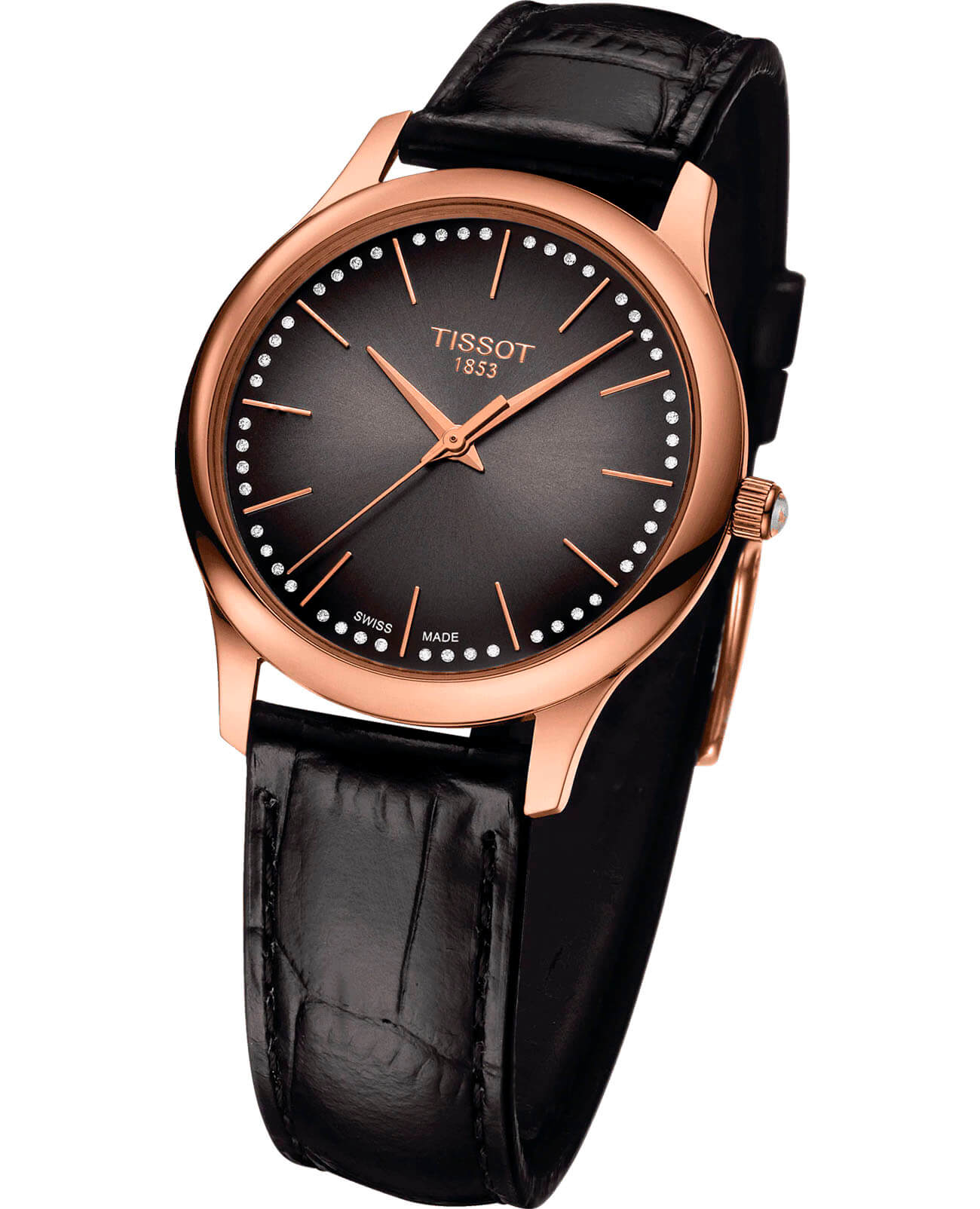 Tissot Tissot Excellence Lady 18K Gold T926.210.76.291.00, t gold швейцария женские часы на браслете кожаный боковой вид