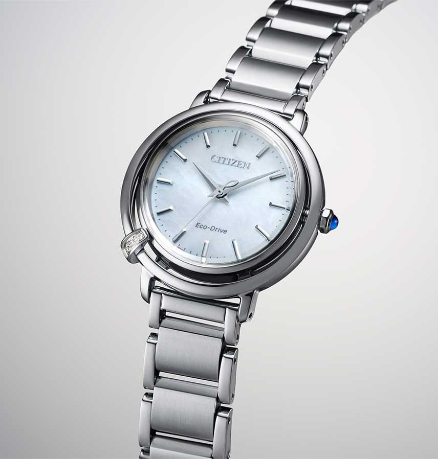 Citizen Citizen Citizen L EM1090-60D кварцевые женские часы часы крупный план перламутровый циферблата