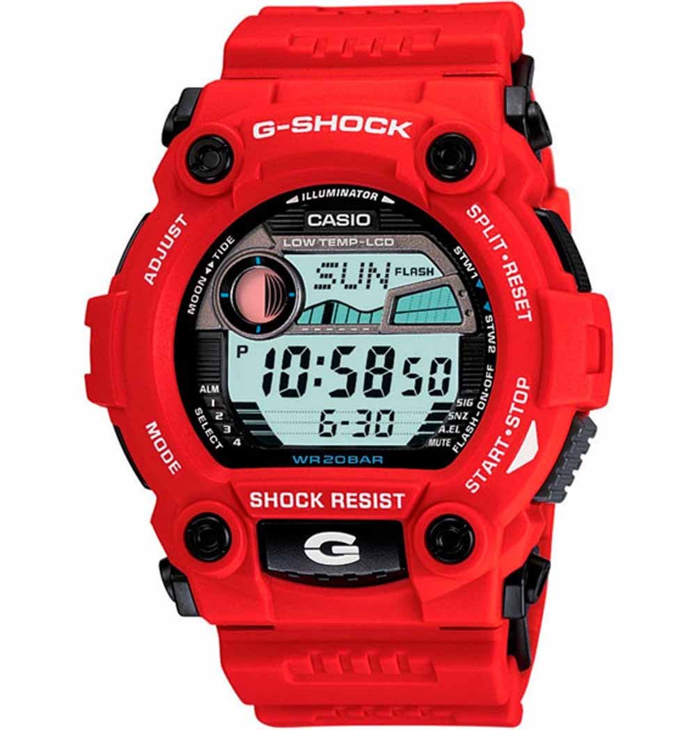 Casio Casio G-Shock G-8900A-4 лимитированной серии G-8900A-4E электронные мужские часы черный циферблат, браслет пластик — вид спереди