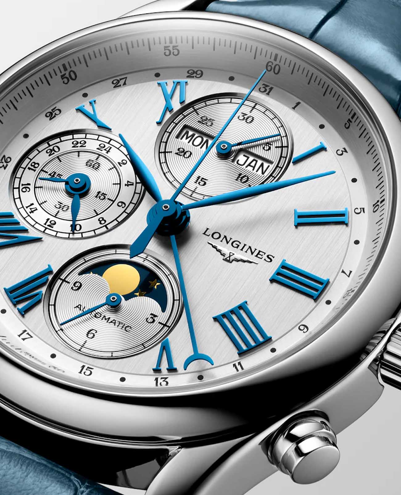 Longines Longines Master Collection L2.673.4.71.2 механические мужские часы часы крупный план серебристый циферблата