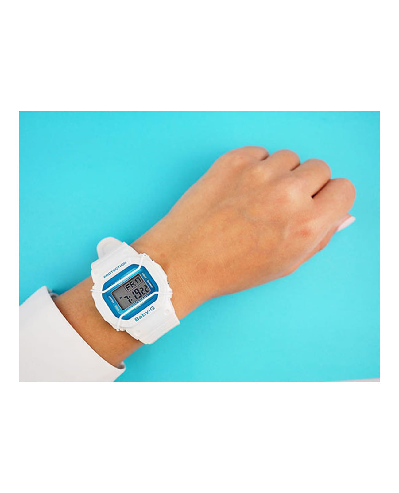 Casio Casio Baby-G BGD-501FS-7ER кварцевые женские часы часы крупный план голубой циферблата