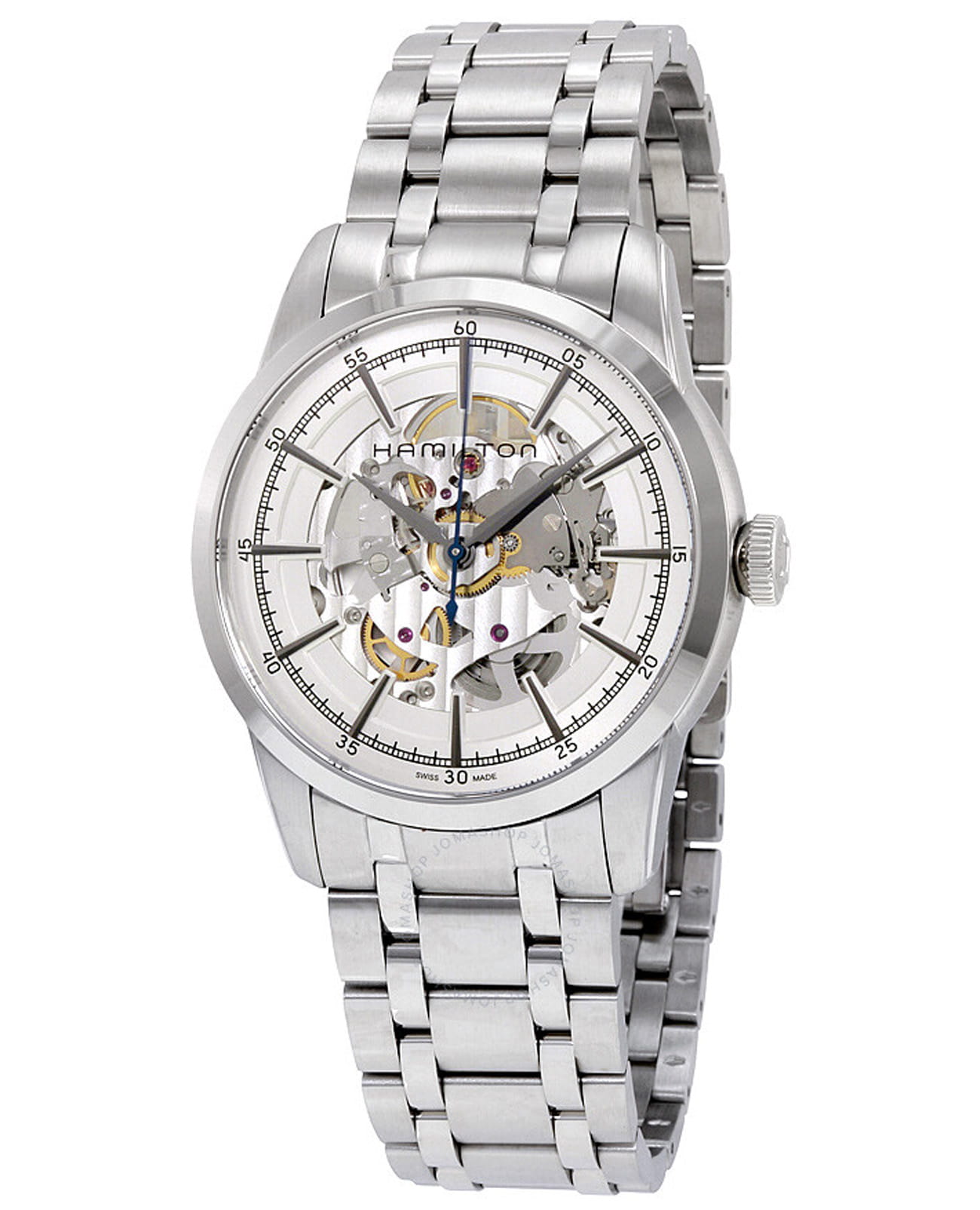Hamilton Hamilton American Classic RailRoad Skeleton Auto H40655151 , наручные мужские часы фото под углом