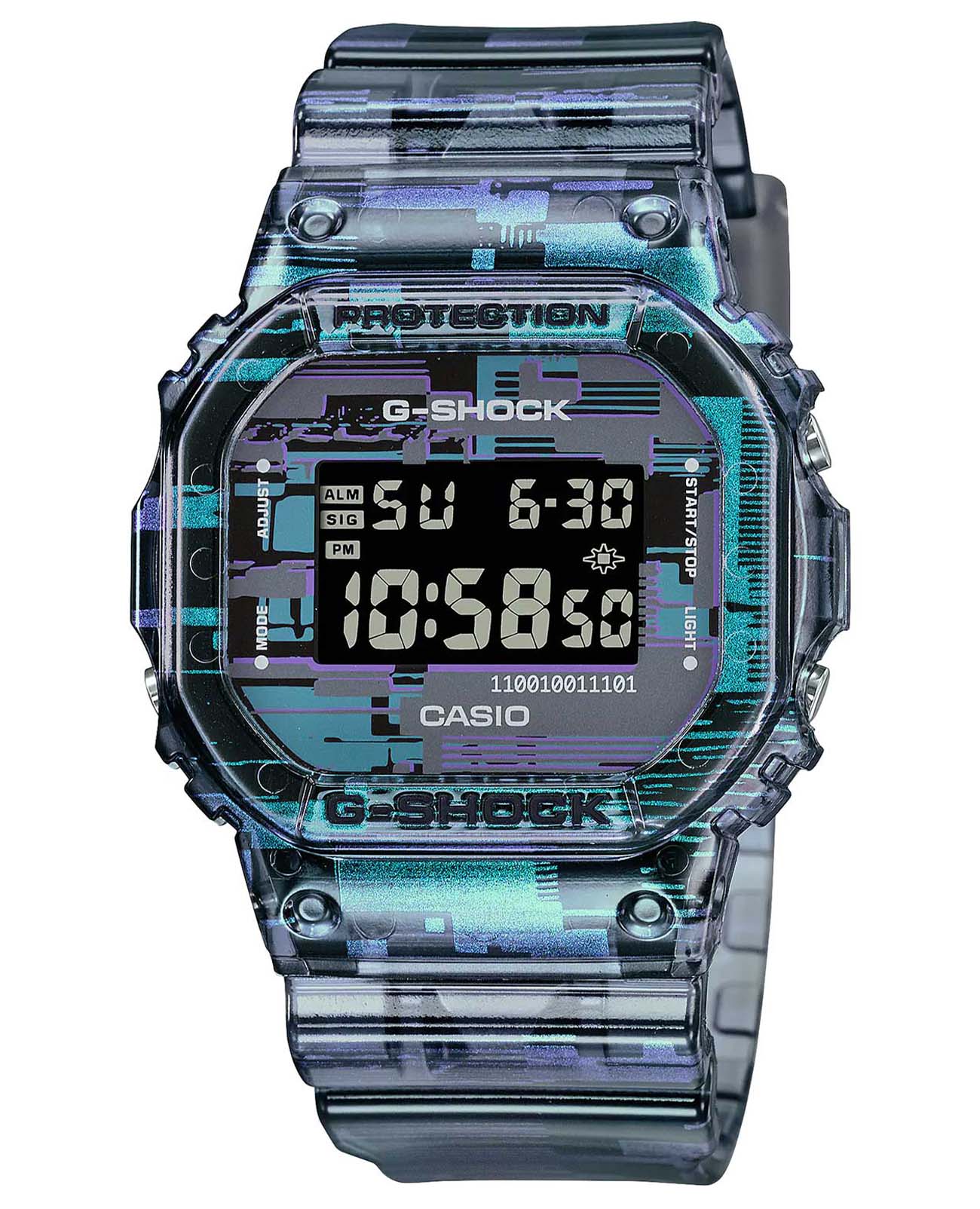 Casio Casio G-Shock DW-5600NN-1E DW-5600 DW-5600NN-1E электронные мужские часы черный циферблат, браслет пластик — вид спереди