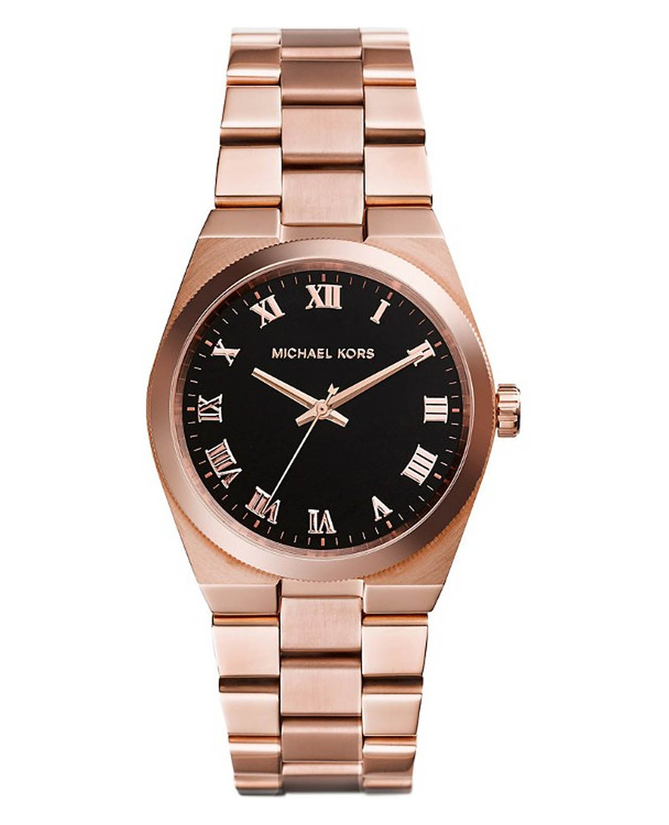 Michael Kors Michael Kors Channing MK5937  MK5937 кварцевые женские часы черный циферблат, браслет сталь c pvd покрытием — вид спереди