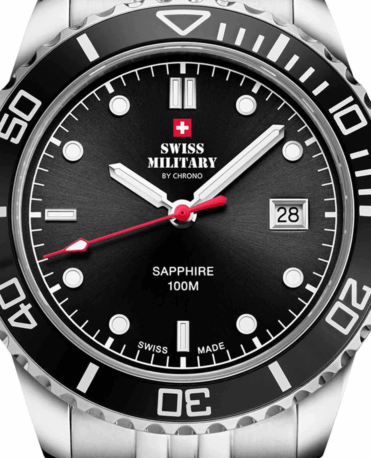 Swiss Military by Chrono Swiss Military by Chrono Sports SM34109.01 , наручные мужские часы фото под углом