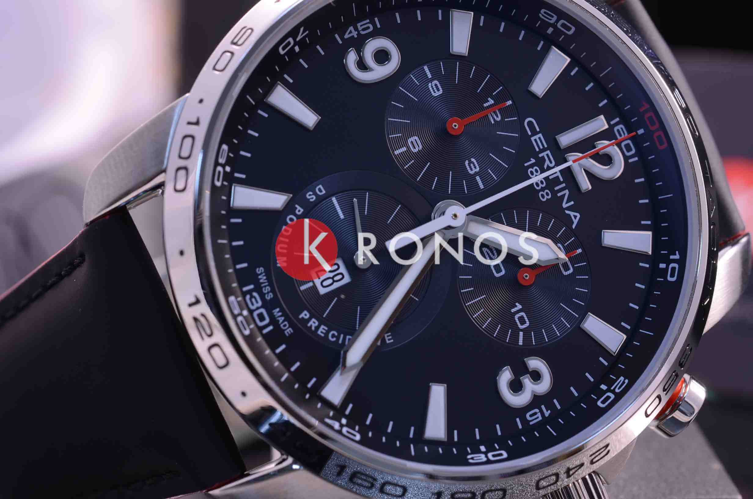 Certina Certina DS Podium Chronograph 1/100 sec C001.647.16.057.01, ds podium швейцария мужские часы на браслете кожаный боковой вид