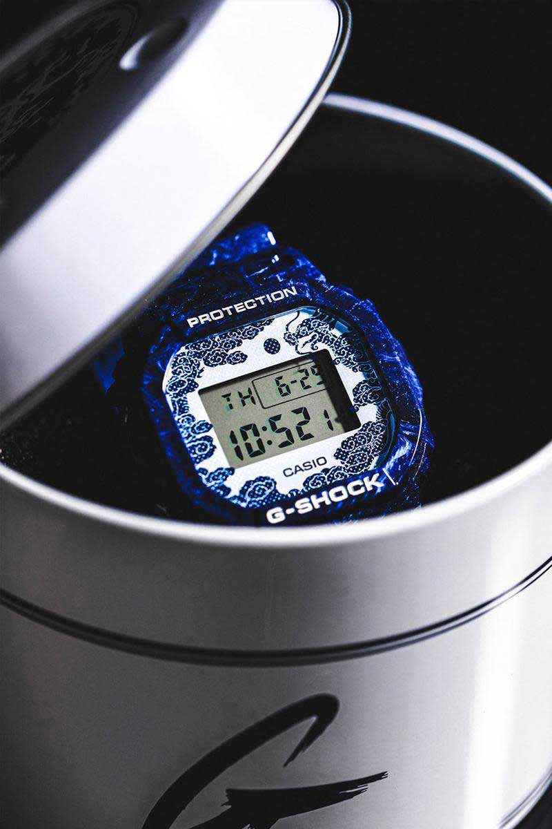 Casio Casio G-Shock DW-5600BWP-2 электронные мужские часы часы крупный план серый циферблата