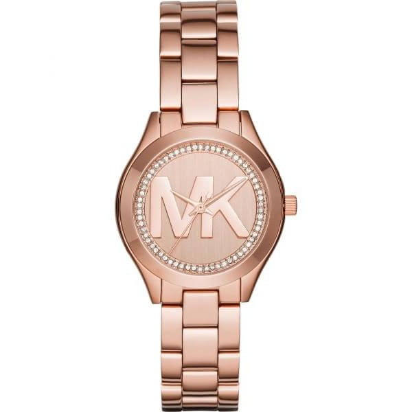 Michael Kors Michael Kors Ritz MK3549  MK3549 кварцевые женские часы розовый циферблат, браслет  — вид спереди