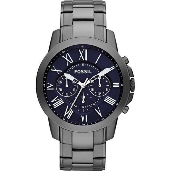 Fossil Fossil Bannon  FS4831  FS4831  мужские часы синий циферблат, браслет  — вид спереди