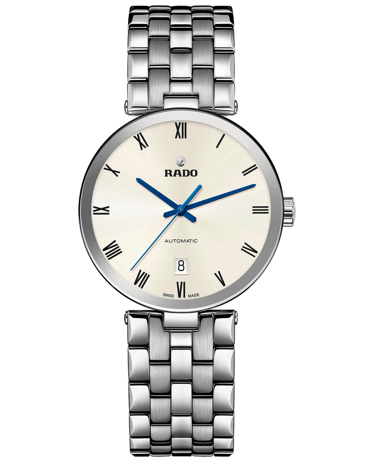 Rado Rado Florence Automatic R48901123 Automatic R48901123 механические мужские часы серебристый циферблат, браслет нержавеющая сталь — вид спереди