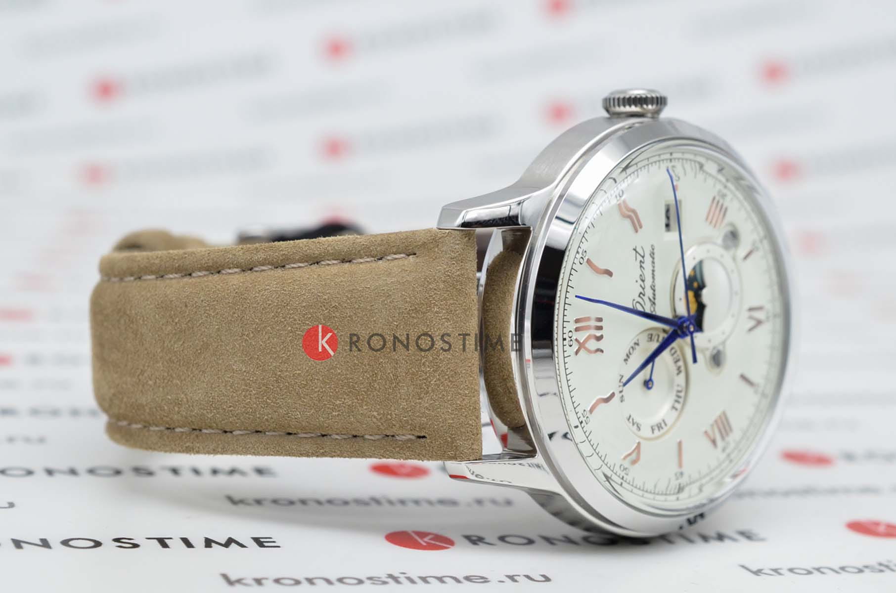 Orient Orient Sun & Moon RA-AK0808S (RN-AK0808S) мужские часы бежевый циферблат на запястье