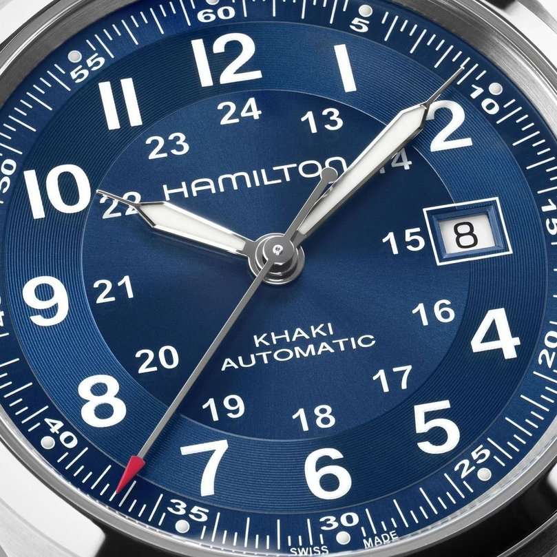 Оригинальные часы Hamilton Hamilton Khaki Field Auto H70605540 механические калибр механизма h-10 общий вид