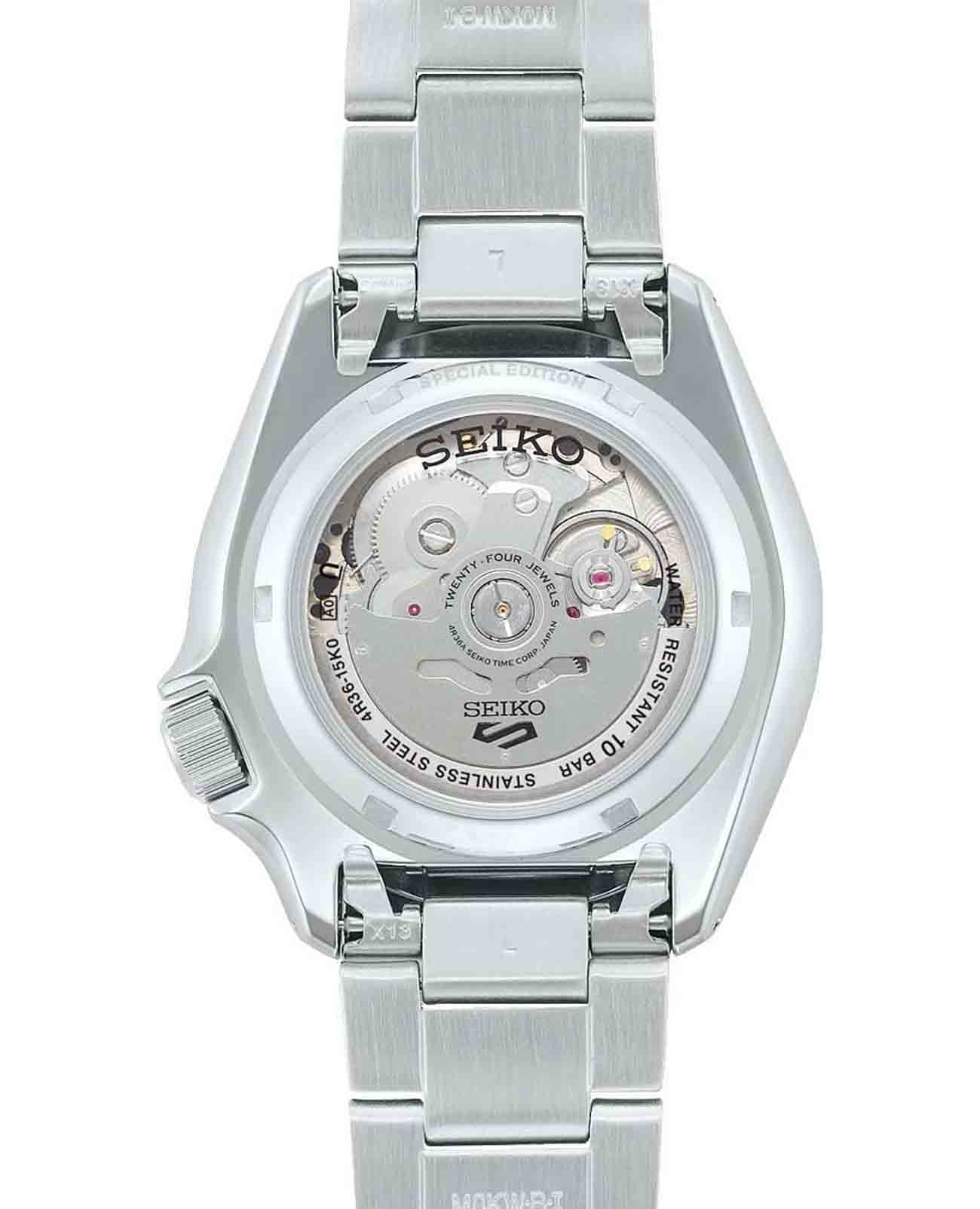 Seiko Seiko 5 Sports SRPK67K1 механические мужские часы часы крупный план черный циферблата