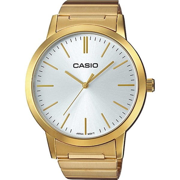 Casio Casio LTP-E118G-7A  LTP-E118G-7A кварцевые женские часы  циферблат, браслет  — вид спереди
