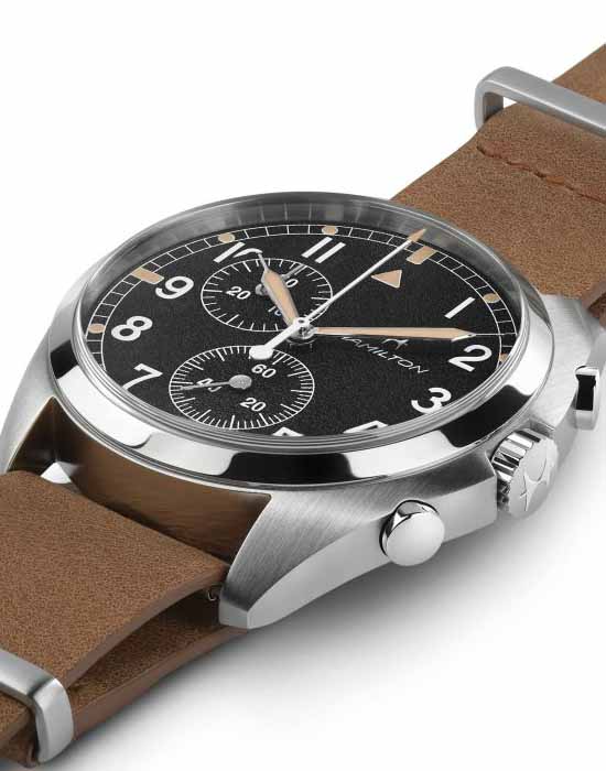 Hamilton Hamilton Khaki Aviation Pilot Pioneer Chrono H76522531 , наручные мужские часы фото под углом