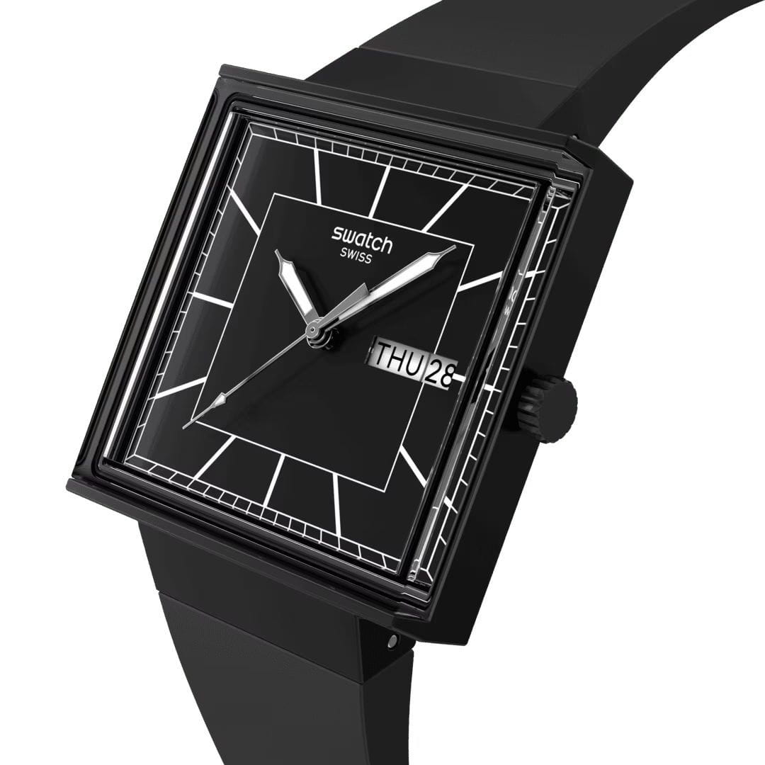 Swatch Swatch Square Bioceramic Standard SO34B701  - задняя крышка биокерамика корпуса, швейцария часы