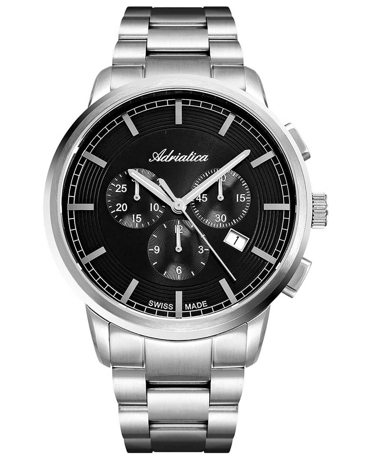 Adriatica Adriatica A8307.5116CH  A8307.5116CH кварцевые мужские часы  циферблат, браслет нержавеющая сталь — вид спереди
