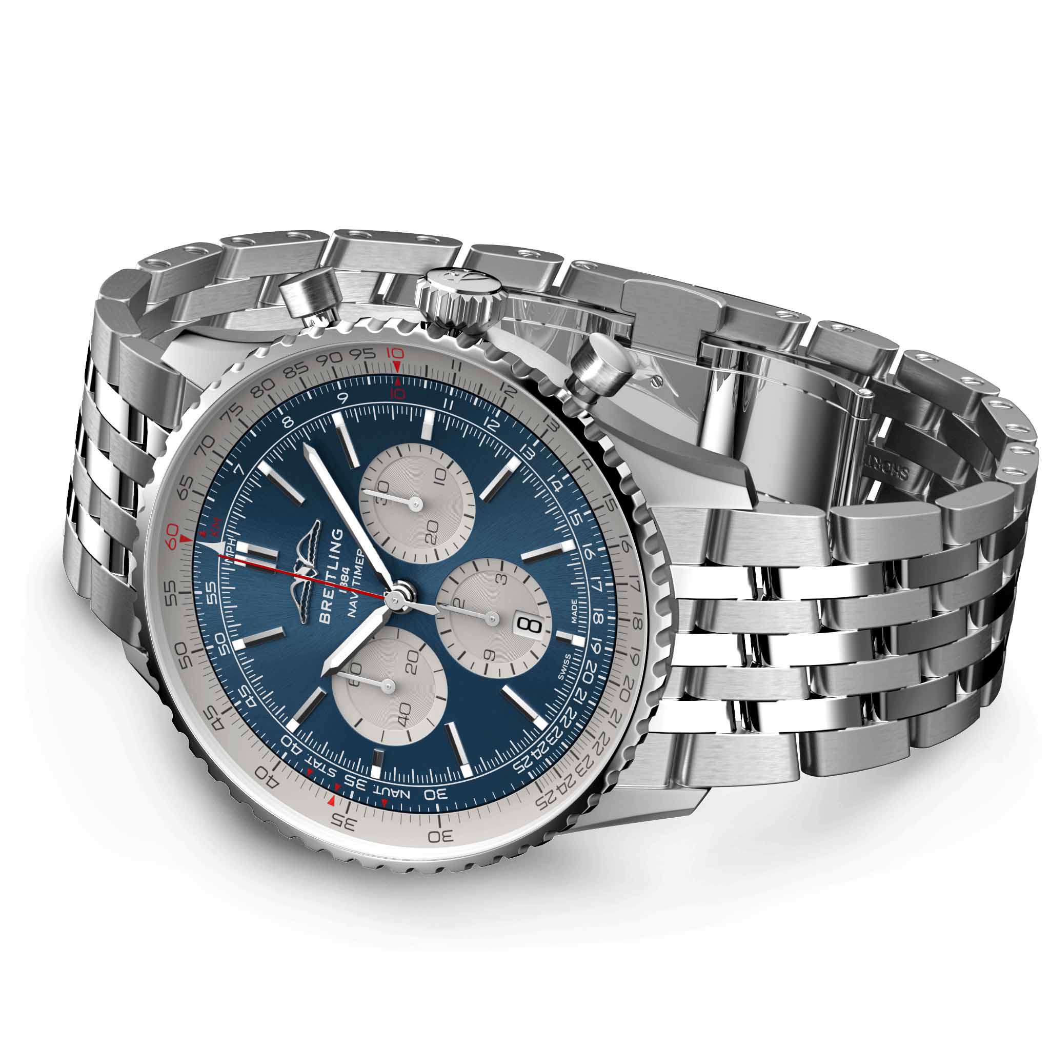 Breitling Breitling Navitimer B01 Chronograph 46 AB0137211C1A1 мужские часы синий циферблат на запястье