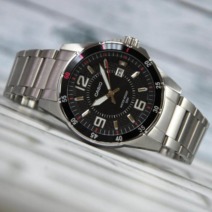 Casio Casio MTP-1291D-1A1 , наручные мужские часы фото под углом