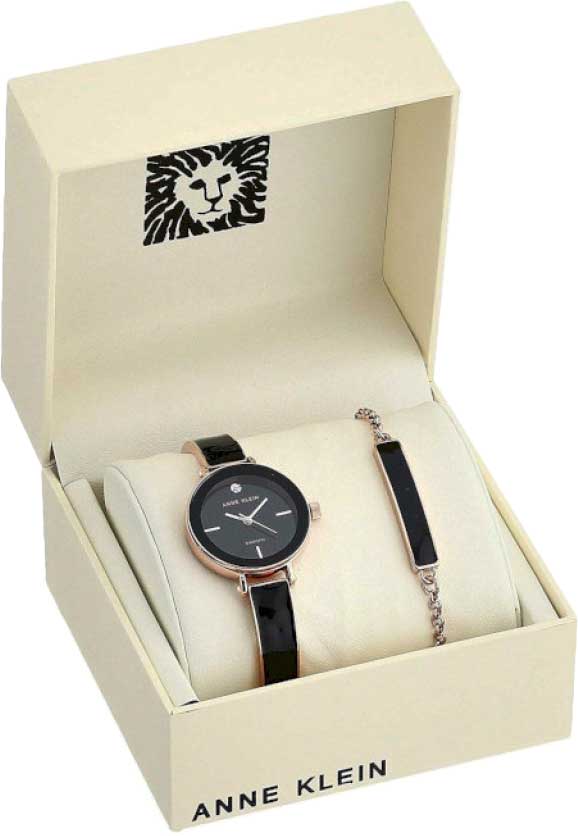 Оригинальные часы Anne Klein Anne Klein Box Set 3620BKST кварцевые калибр механизма  общий вид
