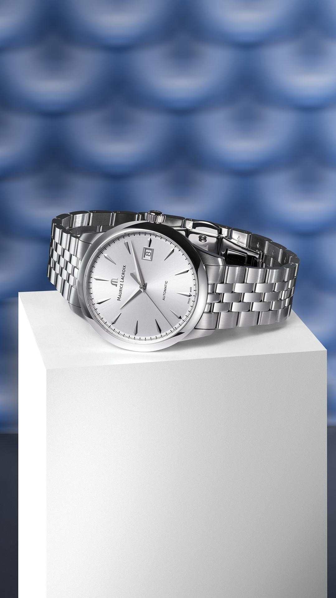 Maurice Lacroix Maurice Lacroix 1975 756007-SS002-130-1 , наручные мужские часы фото под углом