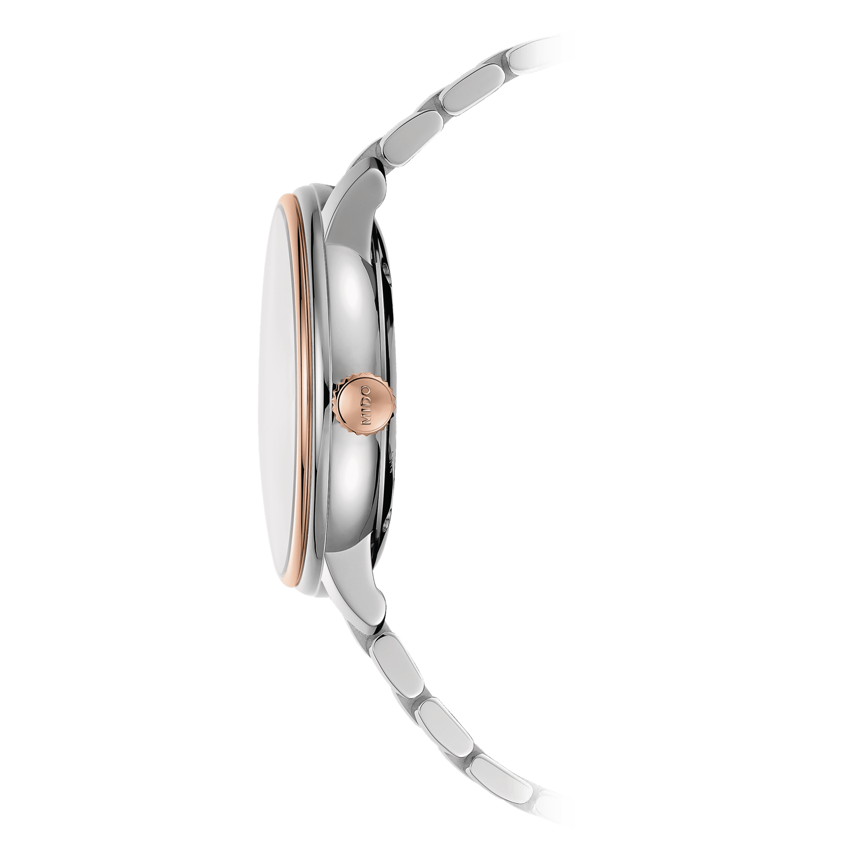 Mido Mido Baroncelli Big Date M027.426.22.018.00, baroncelli швейцария мужские часы на браслете сталь c pvd покрытием боковой вид