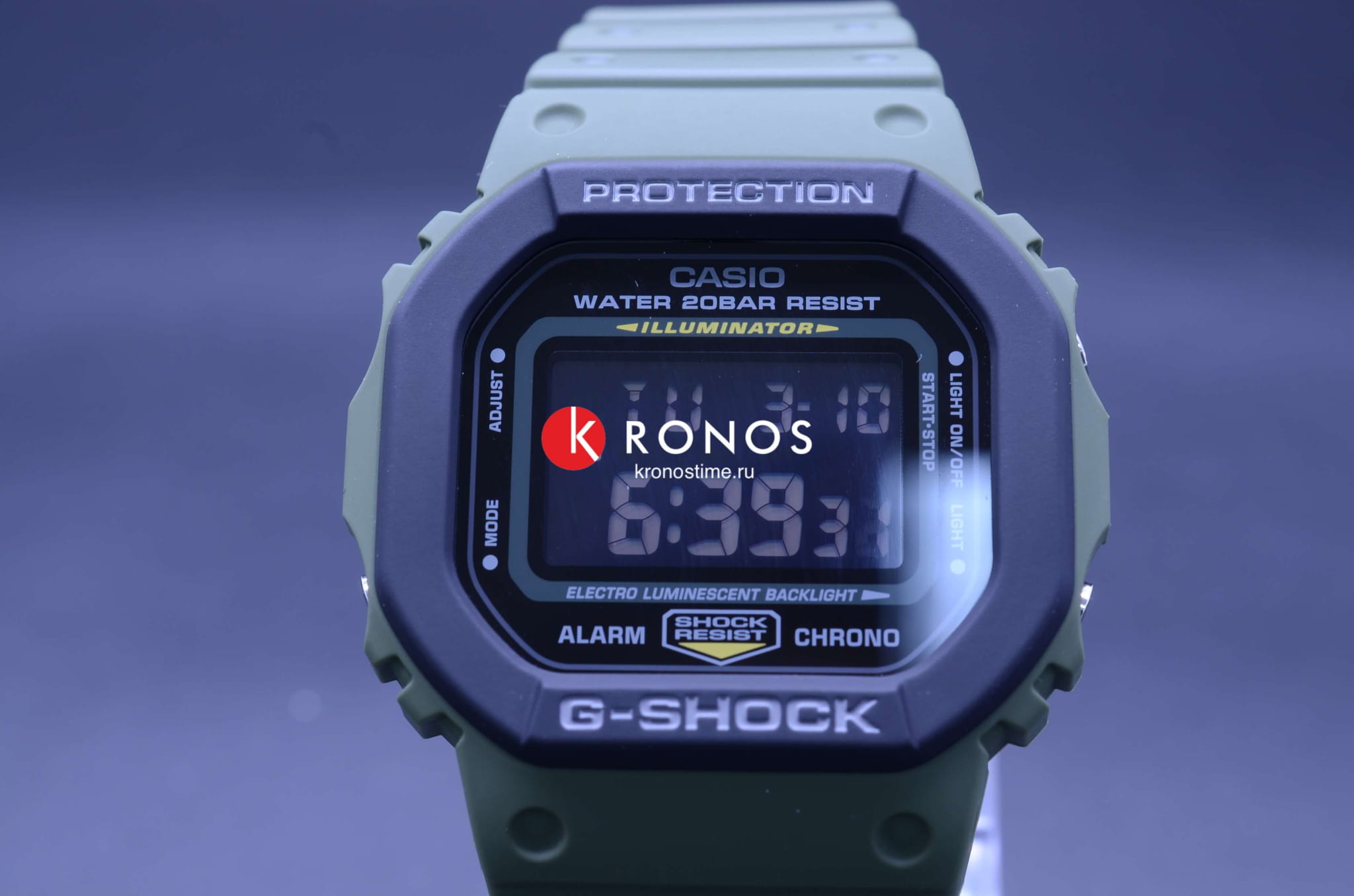 Casio Casio G-Shock DW-5610SU-3DR (DW-5610SU-3E) спортивные наручные часы, вид спереди