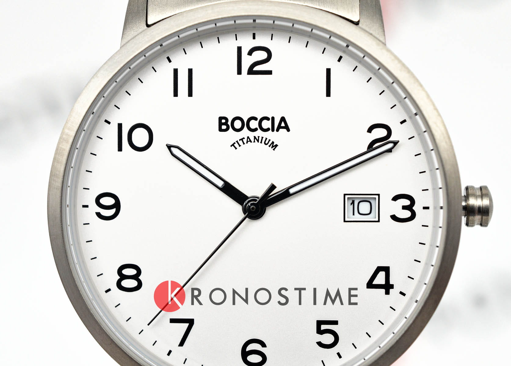 Boccia Titanium Boccia Titanium 3660-01 мужские часы белый циферблат на запястье