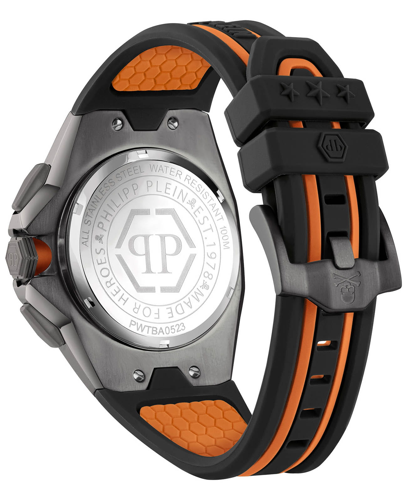 Philipp Plein Philipp Plein Octagon PWTBA0523,  германия мужские часы на браслете силикон боковой вид