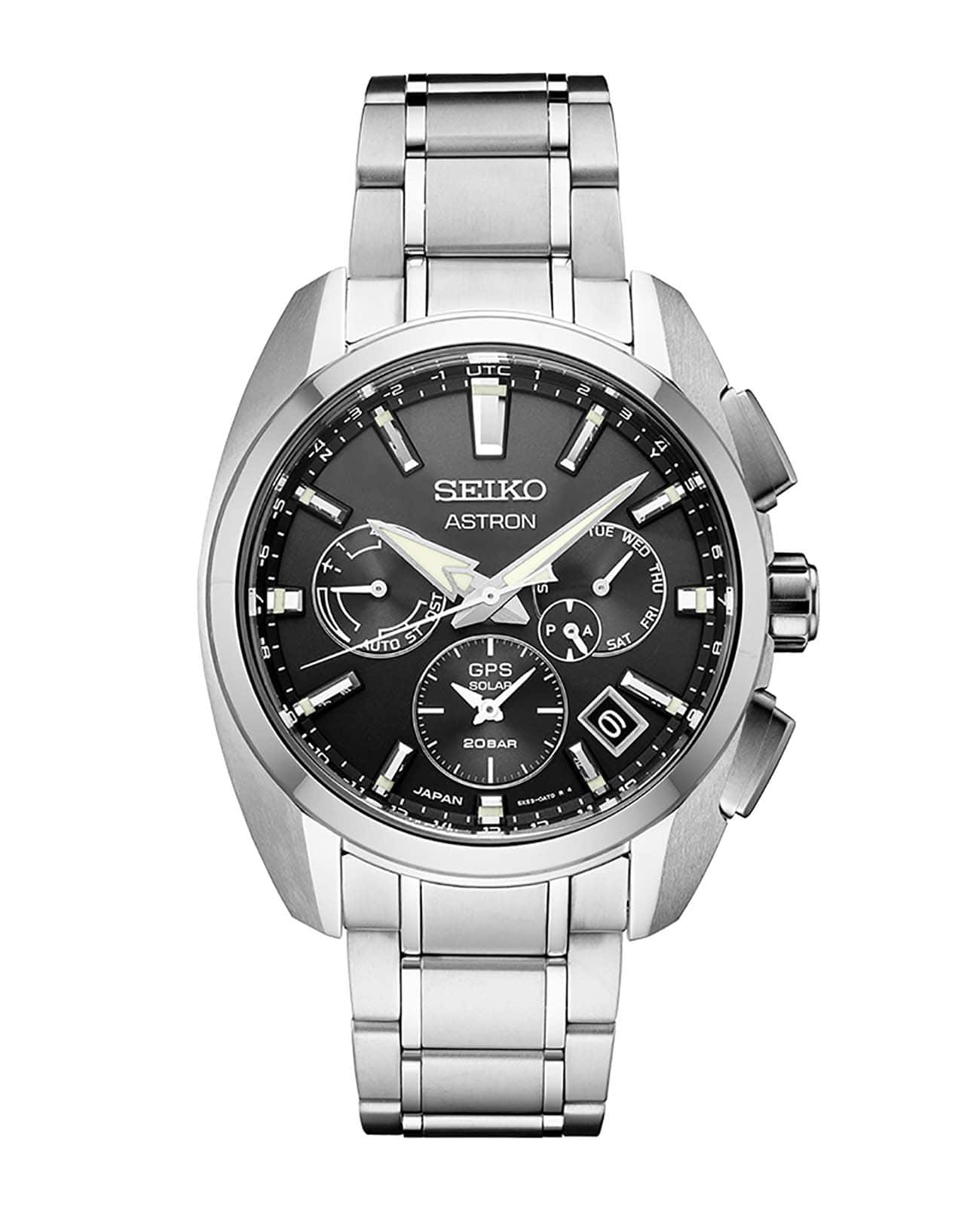 Seiko Seiko Astron GPS Solar SSH067J1 , наручные мужские часы фото под углом