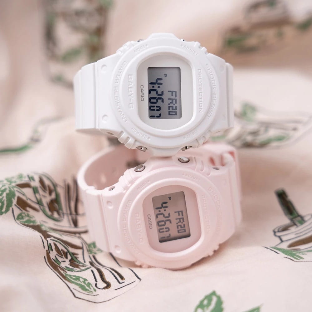Casio Casio Baby-G BGD-570-7DR (BGD-570-7) женские часы белый циферблат на запястье