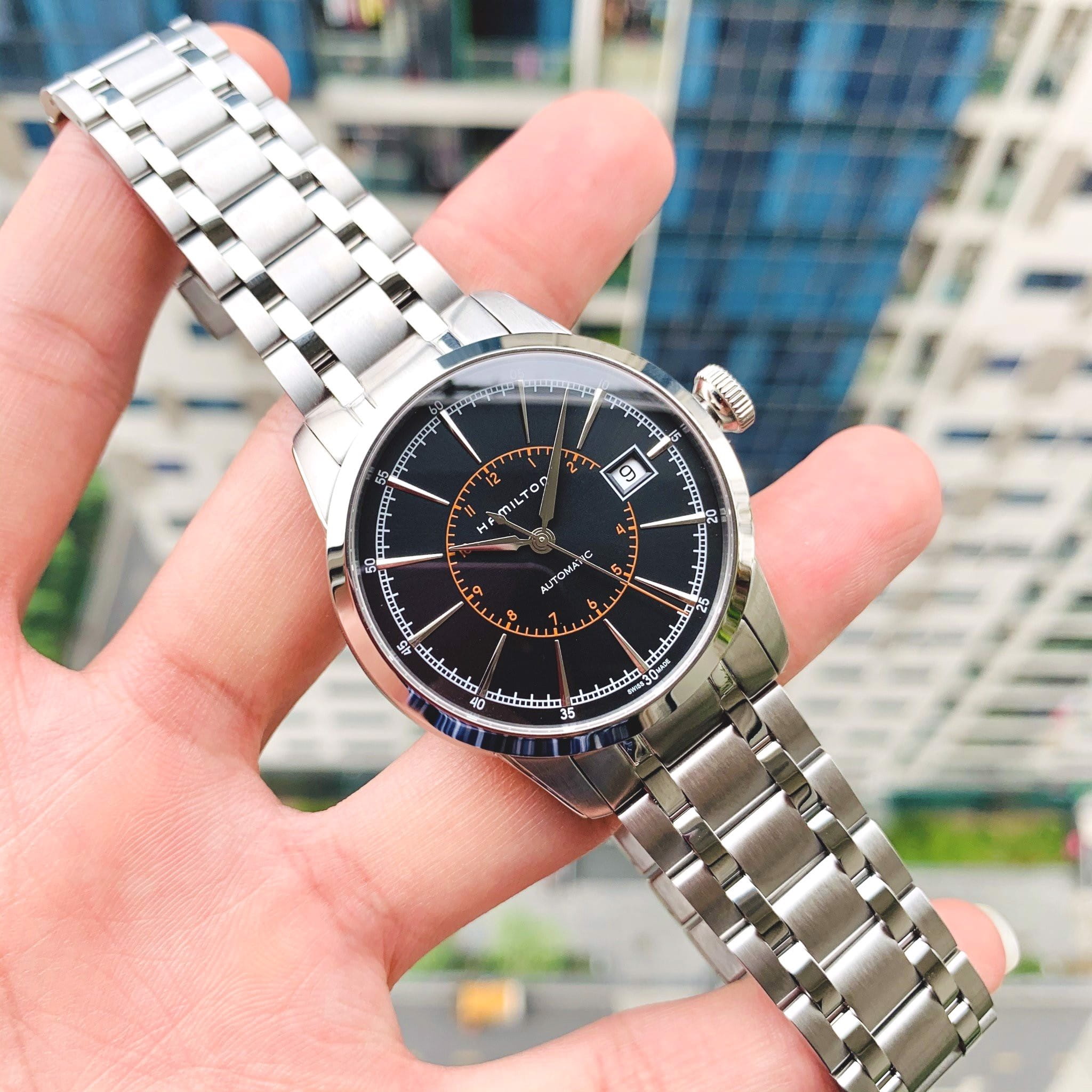 Hamilton Hamilton American Classic RailRoad Auto H40555131 мужские часы черный циферблат на запястье