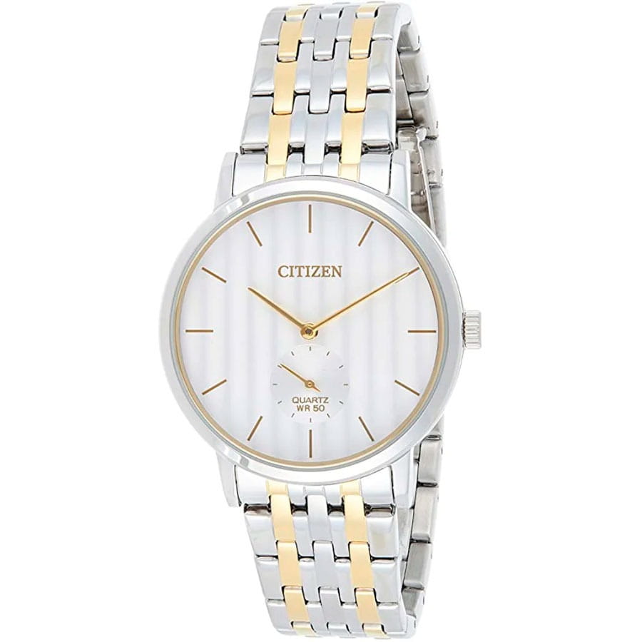 Citizen Citizen Basic BE9174-55A кварцевые мужские часы часы крупный план белый циферблата