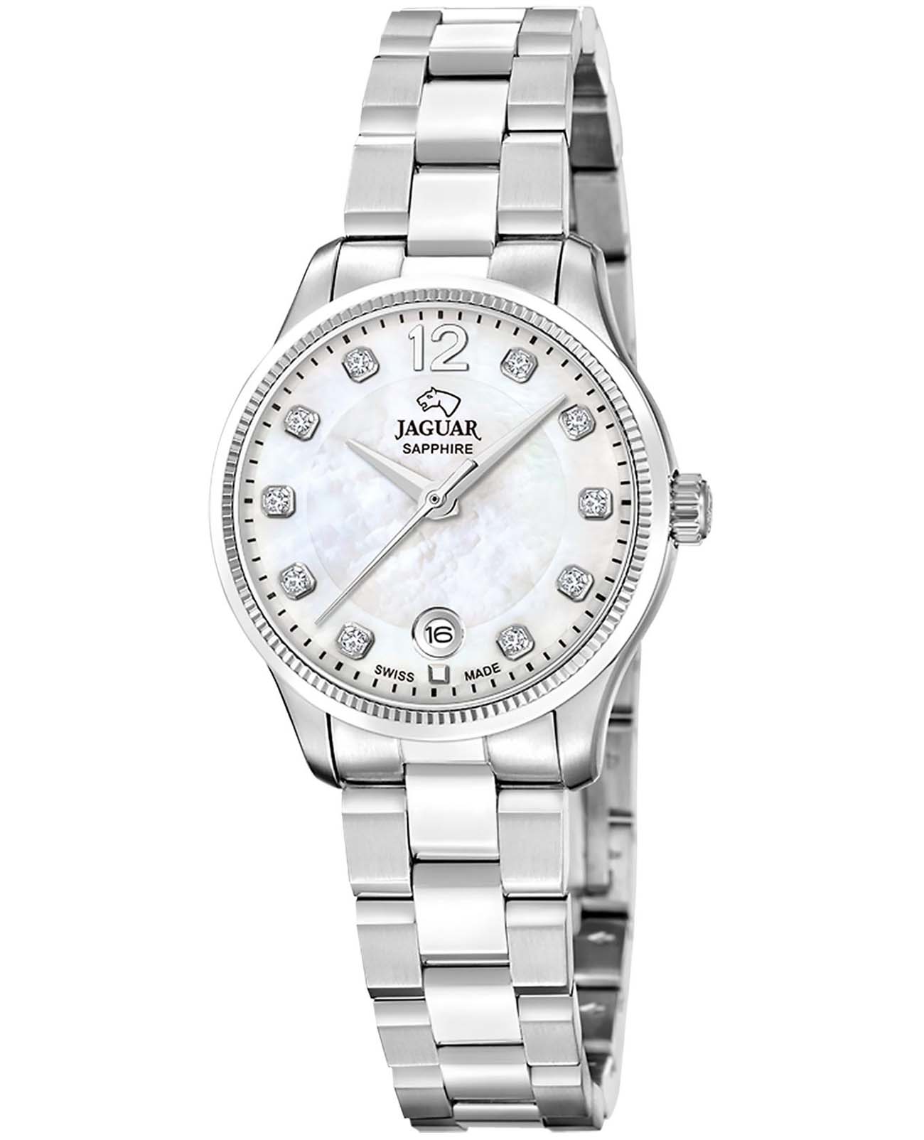 Jaguar Jaguar Essentia J1045/2  J1045/2 кварцевые женские часы перламутровый циферблат, браслет нержавеющая сталь — вид спереди