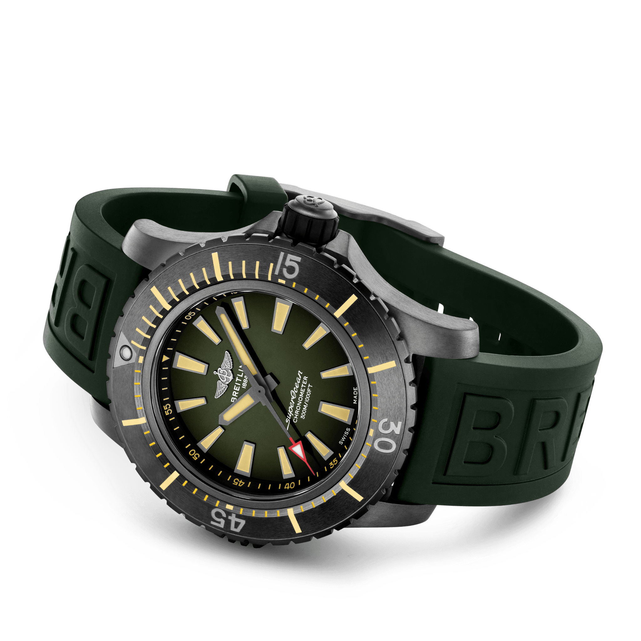 Breitling Breitling Superocean Automatic 48 V17369241L1S2, superocean швейцария мужские часы на браслете каучук боковой вид