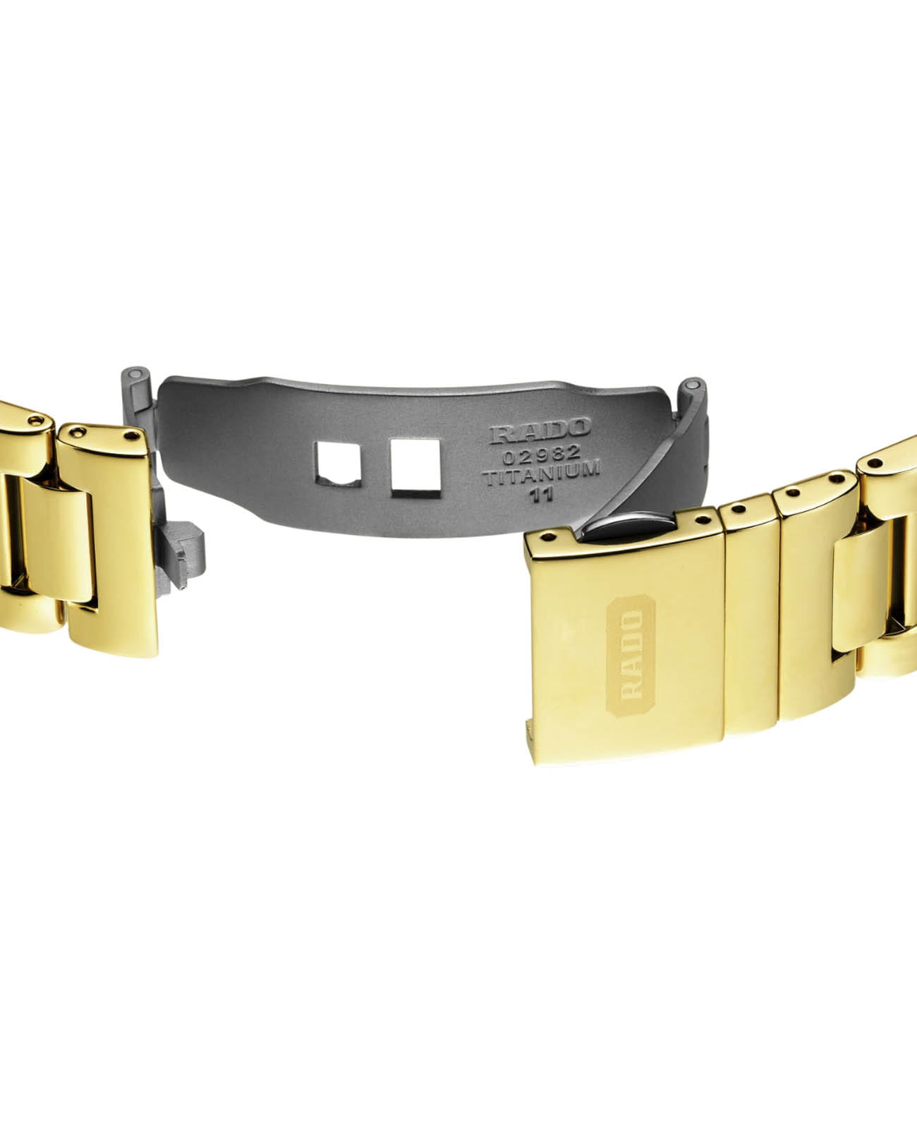 Rado Rado The Original Automatic R12416634,  швейцария женские часы на браслете нержавеющая сталь с pvd-покрытием боковой вид