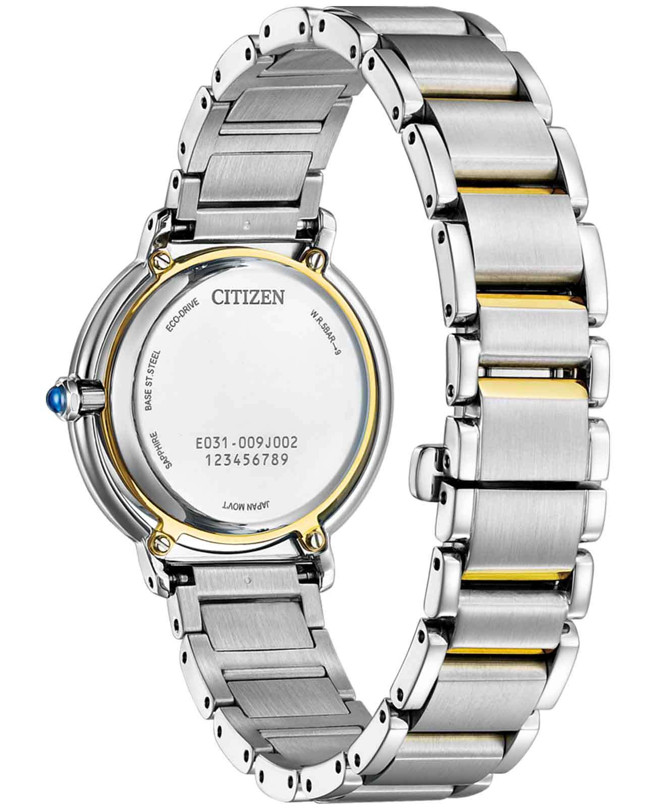 Citizen Citizen Citizen L EM1104-83D,  япония женские часы на браслете нержавеющая сталь с ip-покрытием боковой вид