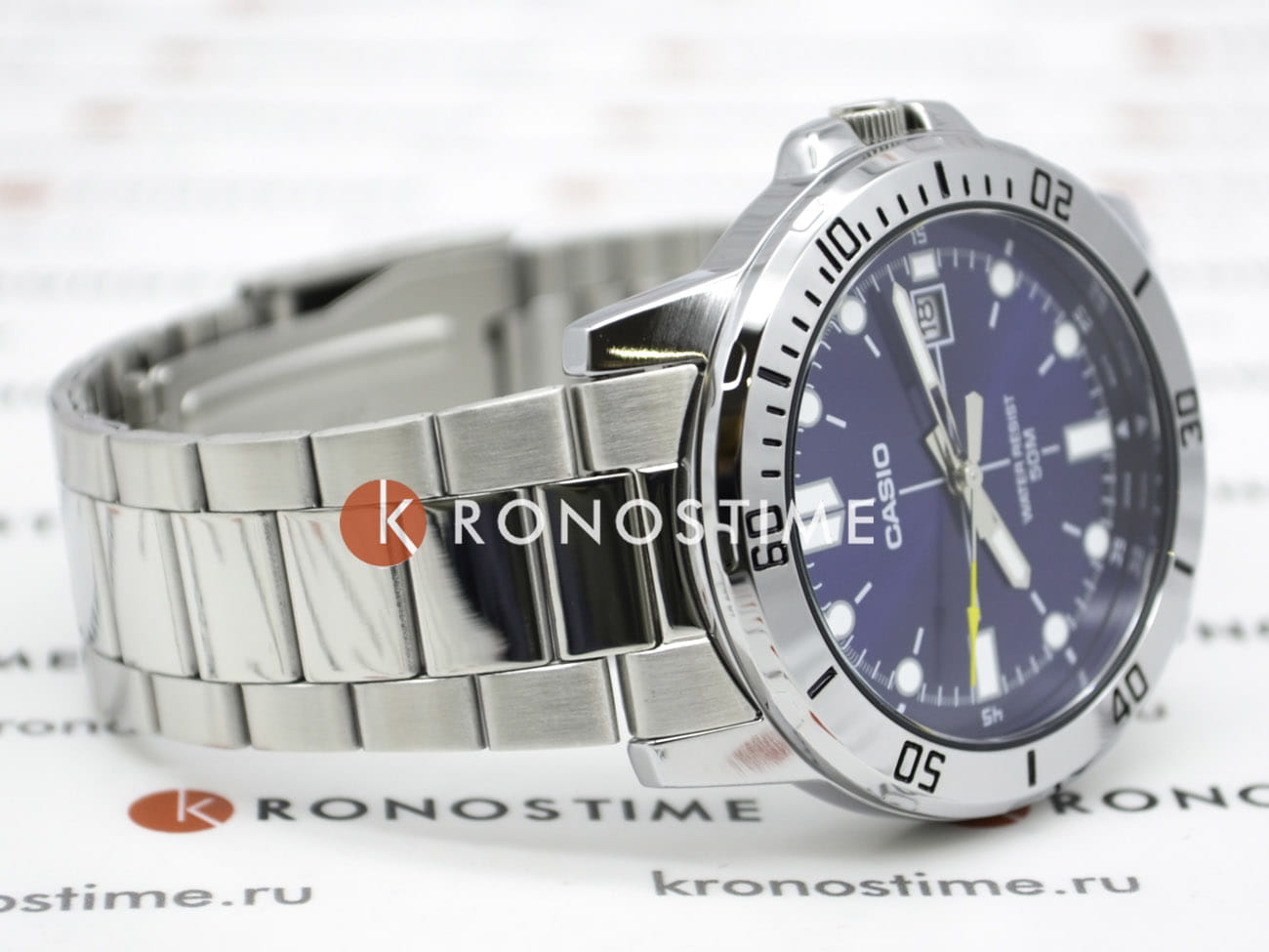 Casio Casio Collection MTP-VD01D-2EVUDF (MTP-VD01D-2E) мужские часы синий циферблат на запястье