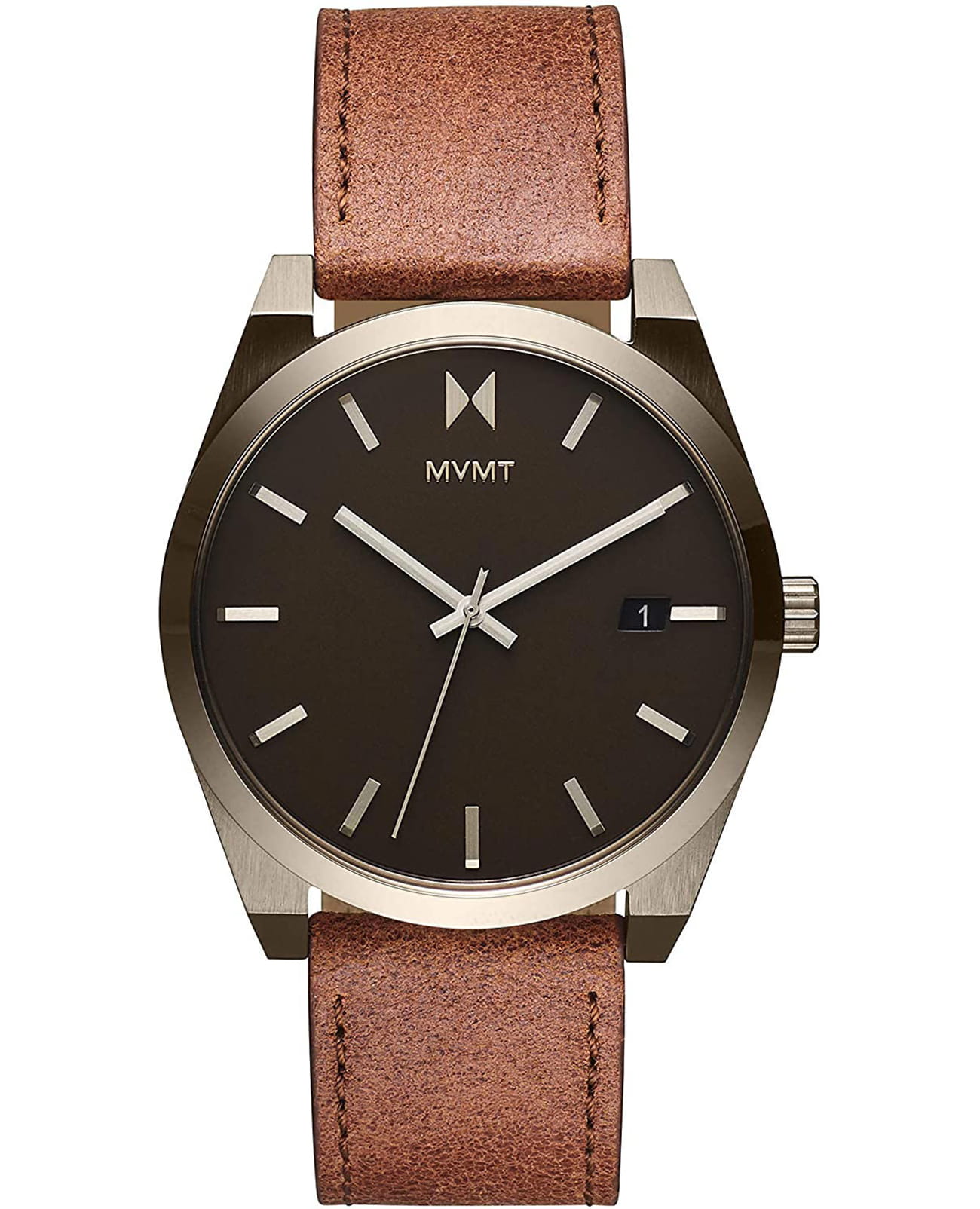 MVMT MVMT Element 28000072-D  28000072-D кварцевые мужские часы черный циферблат, браслет кожаный — вид спереди