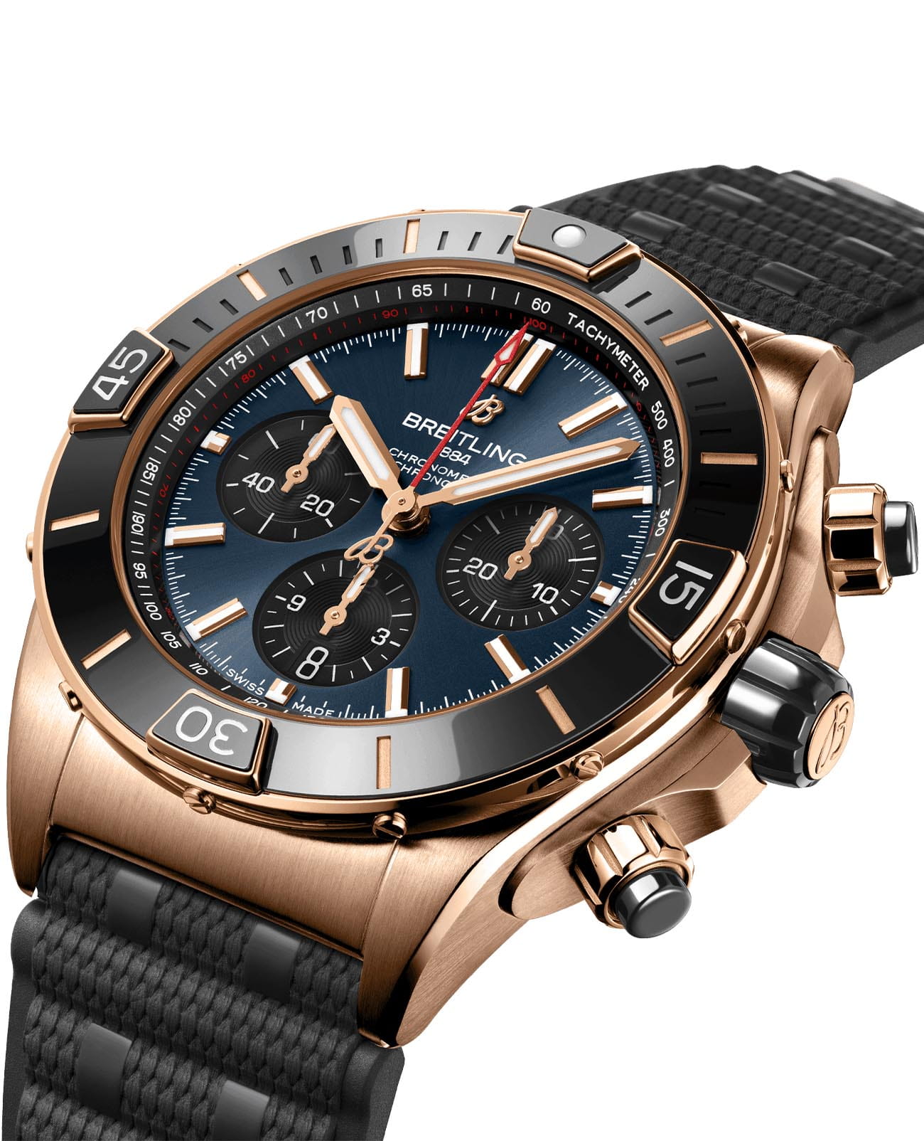Breitling Breitling Super Chronomat B01 44 RB01362A1C1S1 , наручные мужские часы фото под углом