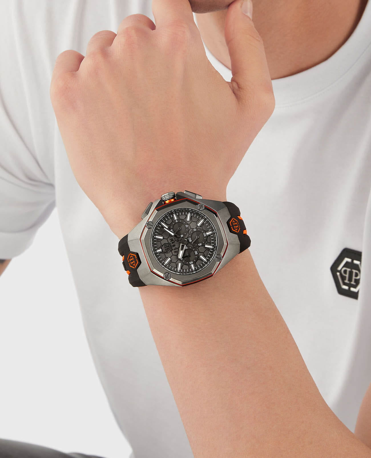 Philipp Plein Philipp Plein Octagon PWTBA0523 , наручные мужские часы фото под углом