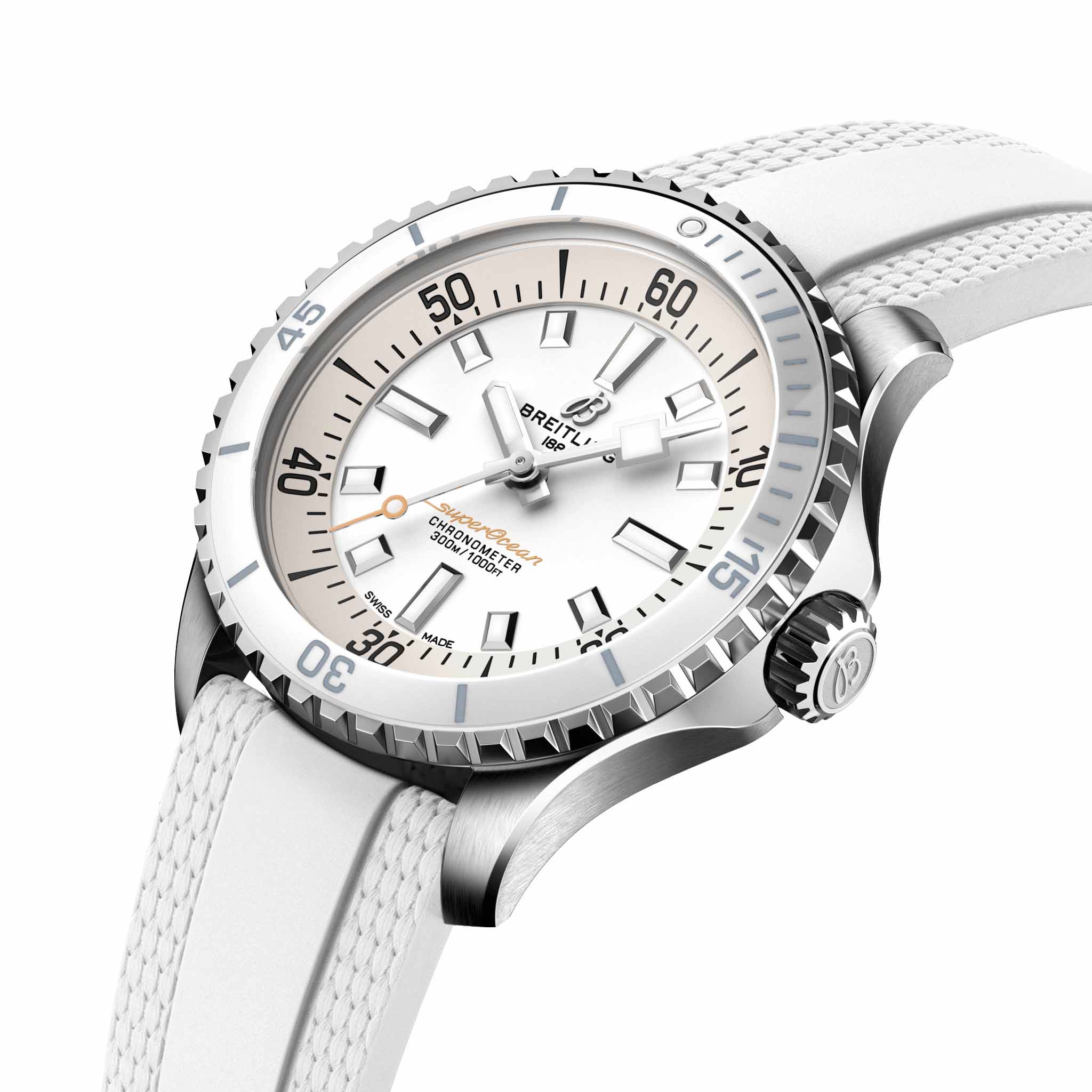 Breitling Breitling Superocean Automatic 36 A17377211A1S1 механические мужские часы часы крупный план белый циферблата