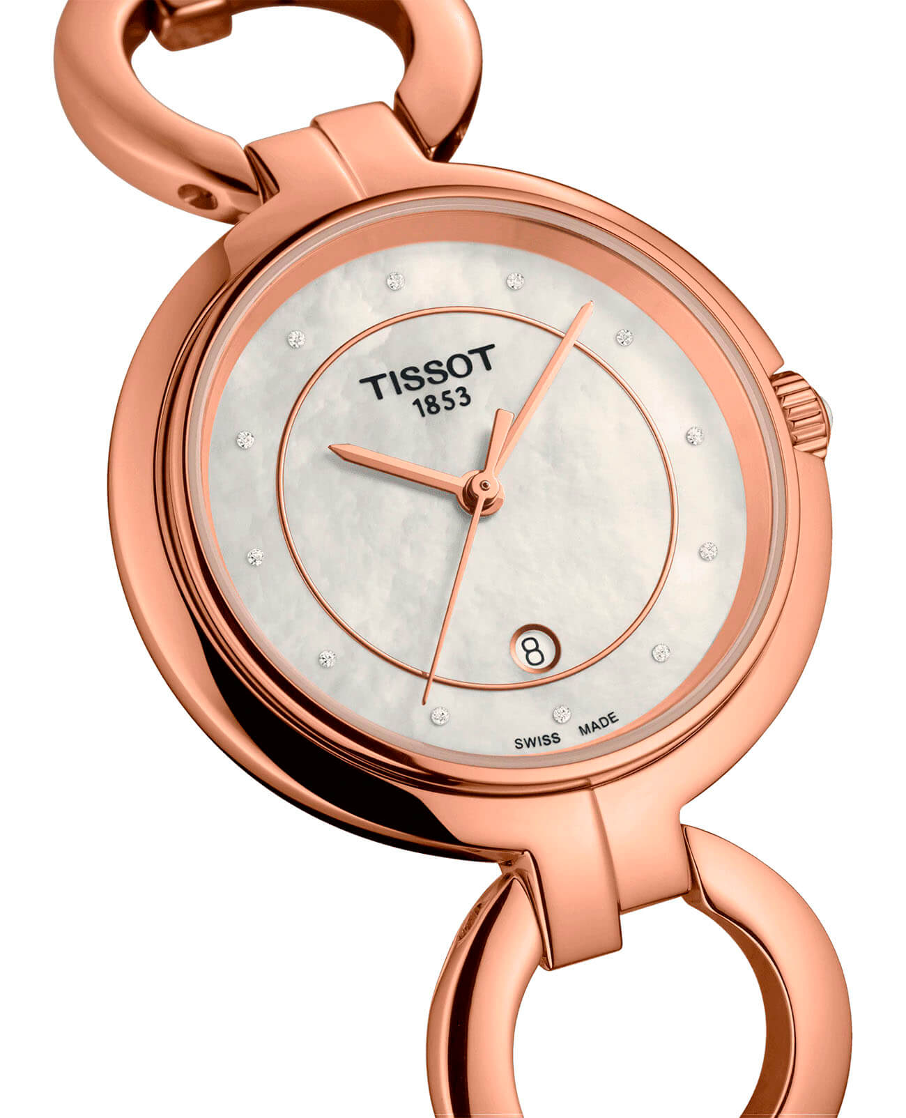 Tissot Tissot Flamingo T094.210.33.116.01, t-lady швейцария женские часы на браслете сталь c pvd покрытием боковой вид