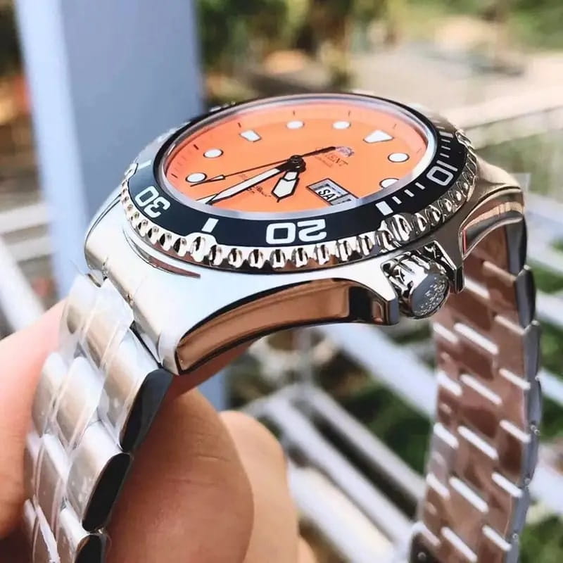 Orient Orient Diving Sports Automatic AA02006M мужские часы оранжевый циферблат на запястье