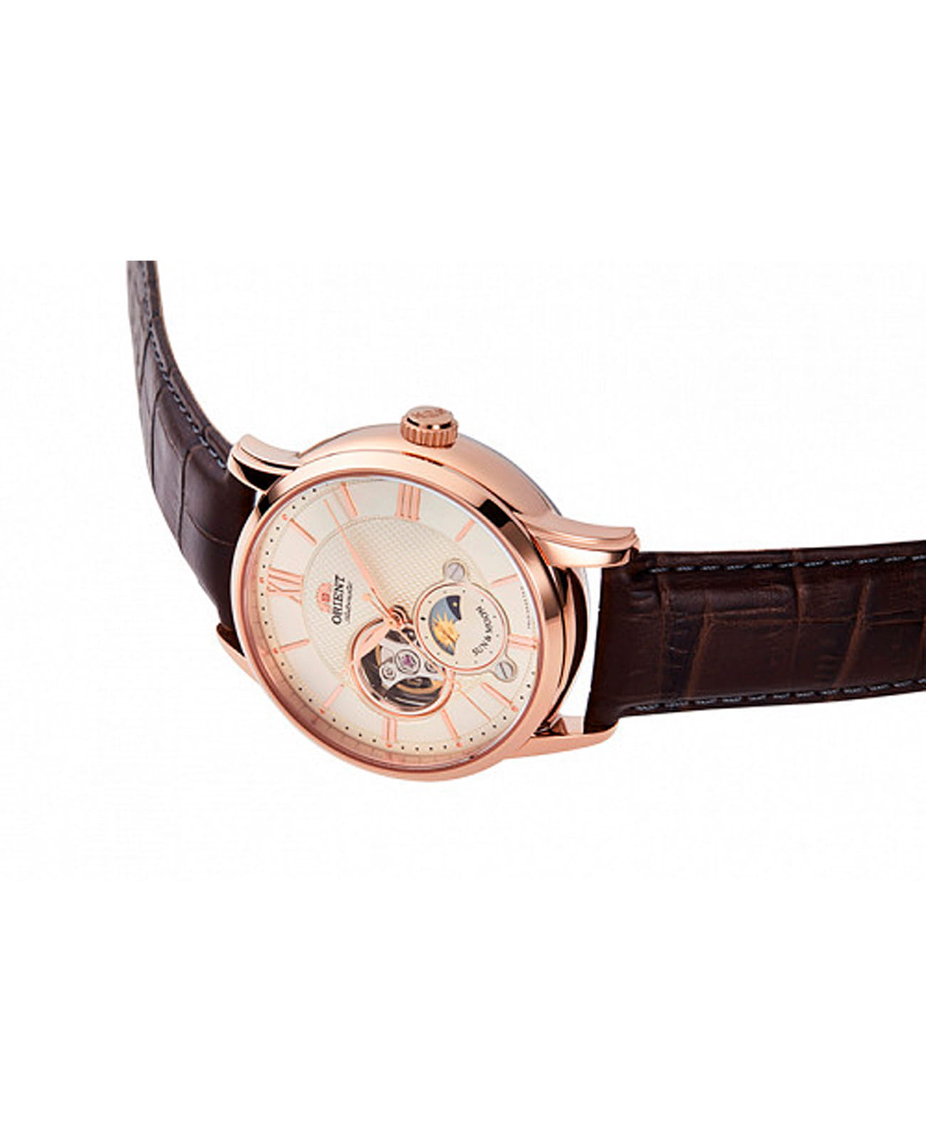 Orient Orient Sun & Moon RA-AS0002S (RN-AS0002S) япония наручные мужские часы заводная головка с логотипом Orient